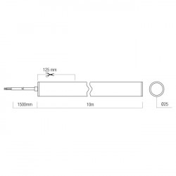 HERMETIŠKA 360° NEONINĖ LED JUOSTA XLOOP D25 172W RGBW 10M skubiai