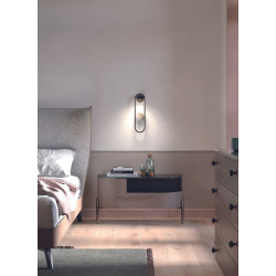 SIENINIS LED ŠVIESTUVAS LUPPITER D33 8W JUODAS | ALEBASTRAS pristatymas