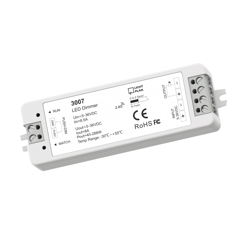 Vienos spalvos LED juostų imtuvas Light Plan 3007