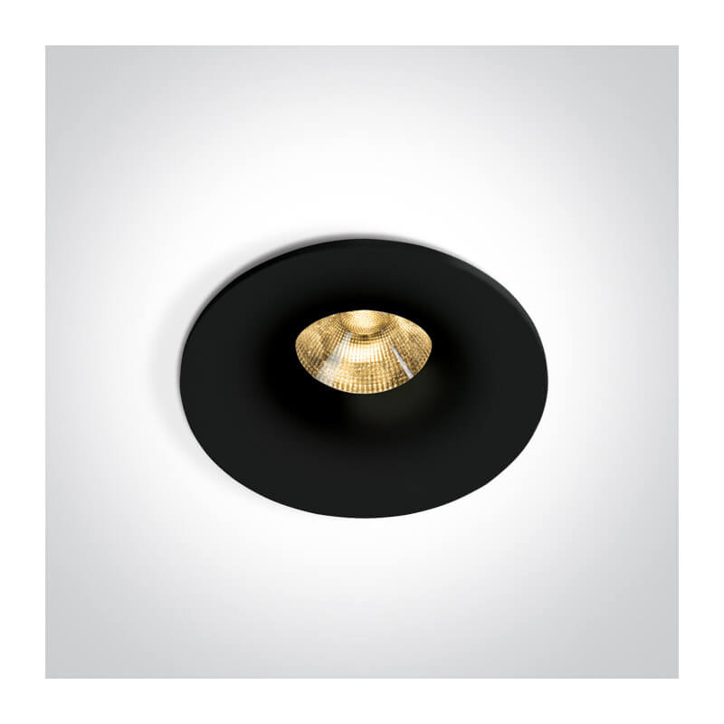 ĮLEIDŽIAMAS LED ŠVIESTUVAS ONE LIGHT 10107DB/W/W D8 6,5W JUODAS 10107DB/B/W
