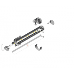LED PROFILIS PEN8 I PAVIRŠINIS, 1M, ANODUOTAS ALIUMINIS