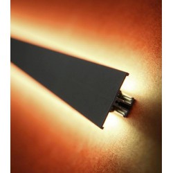 LED PROFILIS BACK10 A/UX PAVIRŠINIS, 2M, JUODAS kaina