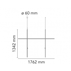 PAKABINAMAS LED ŠVIESTUVAS COORDINATES MODULE SUSPENSION CLIII 180W PILKAS pristatymas