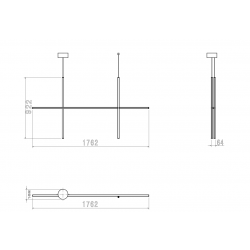 PAKABINAMAS LED ŠVIESTUVAS COORDINATES SUSPENSION 2 CLIII 50W AUKSO SPALVOS kaina