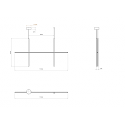PAKABINAMAS LED ŠVIESTUVAS COORDINATES SUSPENSION 2 55W PILKAS kaina