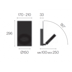 SIENINIS LED ŠVIESTUVAS META RECTANGULAR L17 18,5W ĮVAIRIŲ SPALVŲ skubiai