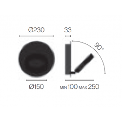 SIENINIS LED ŠVIESTUVAS META ROUND D23 18,5W ĮVAIRIŲ SPALVŲ pristatymas