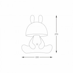 PAKRAUNAMAS STALINIS LED ŠVIESTUVAS BUNNY 3W baltas internetu