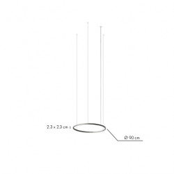 PAKABINAMAS LED ŠVIESTUVAS U-LIGHT D90 63W TAMSIAI PILKAS kaina
