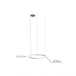 PAKABINAMAS LED ŠVIESTUVAS U-LIGHT D120 86W TAMSIAI PILKAS pigiau