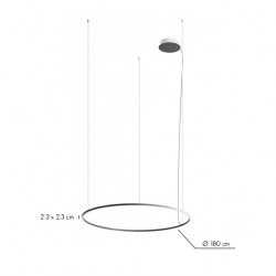PAKABINAMAS LED ŠVIESTUVAS U-LIGHT D180 153W RUDAS pigiau
