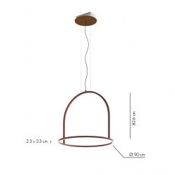 PAKABINAMAS LED ŠVIESTUVAS U-LIGHT D90 H83 63W RUDAS pigiau