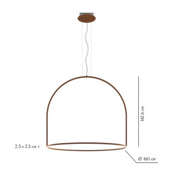 PAKABINAMAS LED ŠVIESTUVAS U-LIGHT D160 H143 125W TAMSIAI PILKAS kaina