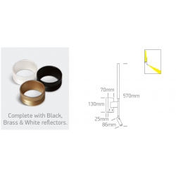 Sieninis LED šviestuvas 65144/B/W 9W JUODAS internetu