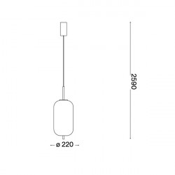 Pakabinamas LED šviestuvas Umile-2 sp1 20W aukso spalvos internetu