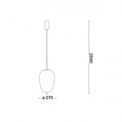 Pakabinamas LED šviestuvas Umile-3 sp1 20W aukso spalvos internetu