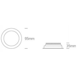 ĮLEIDŽIAMAS LED šviestuvas UGR 10110U/W/W 10W 3000K internetu