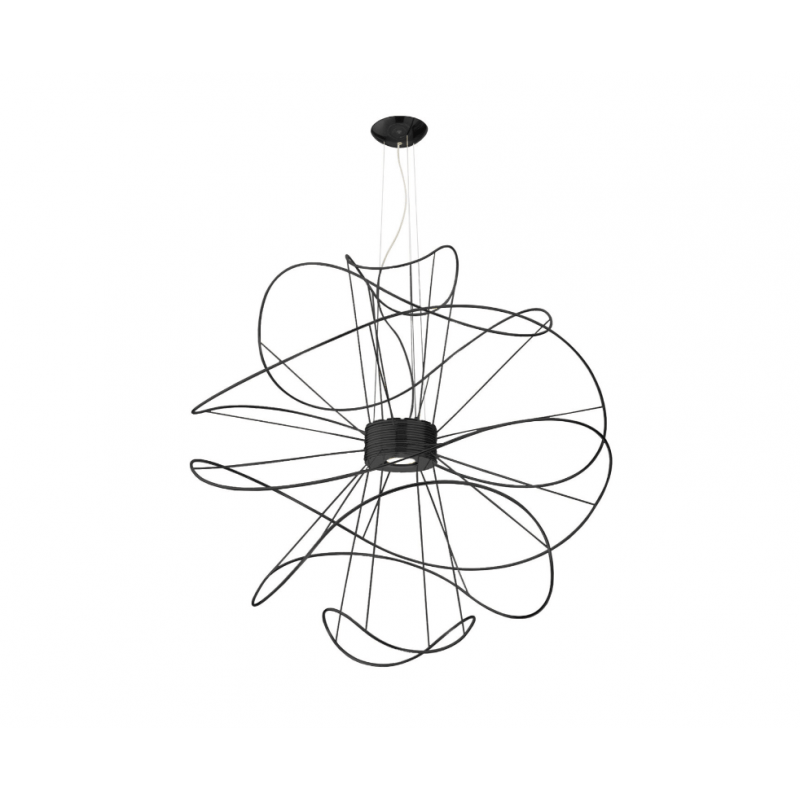 PAKABINAMAS LED ŠVIESTUVAS AXOLIGHT HOOPS 4 32W JUODAS | ĮVAIRIŲ SPALVŲ SPHOOPS4NE30KXX