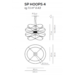 PAKABINAMAS LED ŠVIESTUVAS HOOPS 4 32W JUODAS | ĮVAIRIŲ SPALVŲ pigiau