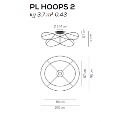 LUBINIS LED ŠVIESTUVAS HOOPS 2 16W JUODAS | ĮVAIRIŲ SPALVŲ pigiau