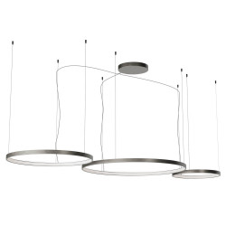 Pakabinamas LED šviestuvas ORION 98W CCT nikelio spalvos dimeriuojamas