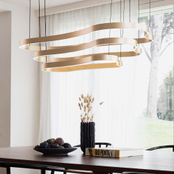 Pakabinamas LED šviestuvas WAVES-2 SP 45W  W125,4 aukso spalvos kaina