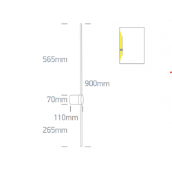 Sieninis LED šviestuvas 65148A/W/W 15W juodas pigiau