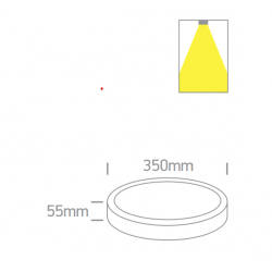 Lubinis LED šviestuvas 67220B/B/V 35W CCT juodas