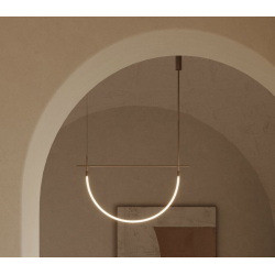 Pakabinamas LED šviestuvas CRAM 20W aukso spalvos dimeriuojamas