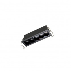 ĮLEIDŽIAMAS LED ŠVIESTUVAS TETRIX 10W CCT JUODAS DIMERIUOJAMAS