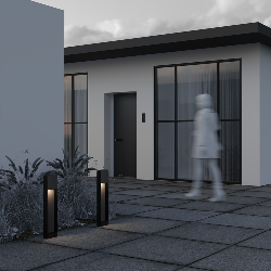PASTATOMAS LED ŠVIESTUVAS PORTE 7W JUODAS pristatymas