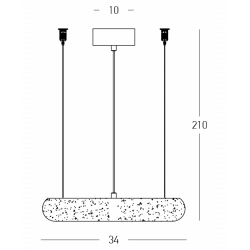 PAKABINAMAS LED ŠVIESTUVAS 2542 25W D34 AUKSO SPALVOS DIMERIUOJAMAS pigiau