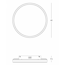 LUBINIS LED ŠVIESTUVAS 25163 23W CCT D40 JUODAS DIMERIUOJAMAS kaina