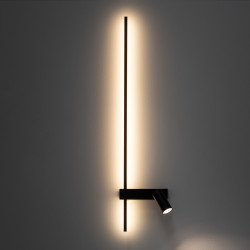SIENINIS LED ŠVIESTUVAS EASY LEFT 11W JUODAS kaina