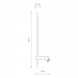 SIENINIS LED ŠVIESTUVAS EASY LEFT 11W JUODAS pigiau