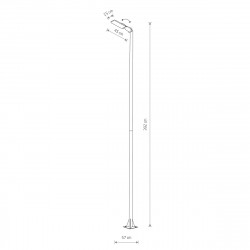 PASTATOMAS LED ŠVIESTUVAS PATHWAY PRO 60W H400 JUODAS kaina