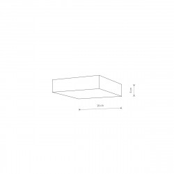 LUBINIS LED ŠVIESTUVAS LID SQUARE 25W 3000K JUODAS internetu
