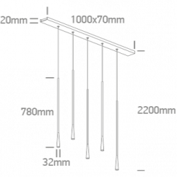 PAKABINAMAS LED ŠVIESTUVAS 63076E/B/W 25W JUODAS kaina