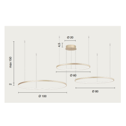 PAKABINAMAS LED ŠVIESTUVAS SOEL 3 103W BALTAS DIM kaina