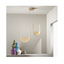 PAKABINAMAS LED ŠVIESTUVAS LOTUS 2 55W AUKSO SPALVOS DIM kaina
