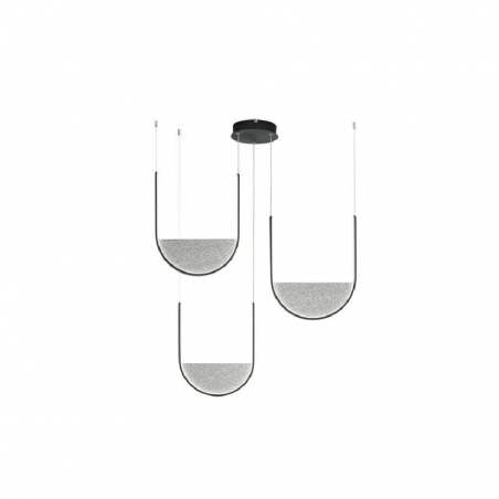ŠVIESTUVAS PAKABINAMAS LED ONDALUCE LOTUS  SO.LOTUS/3-NERO
