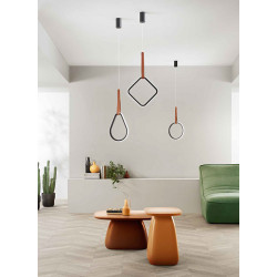 PAKABINAMAS LED ŠVIESTUVAS REGOLI CIRCLE 12W JUODAS DIM kaina