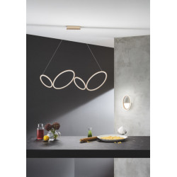 PAKABINAMAS LED ŠVIESTUVAS RICE 34W AUKSO SPALVOS DIM kaina