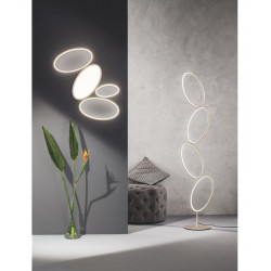 LUBINIS | SIENINIS LED ŠVIESTUVAS RICE 34W AUKSO SPALVOS DIM kaina