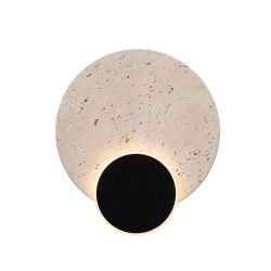 SIENINIS LED ŠVIESTUVAS TRAVERTINO 10W JUODAS