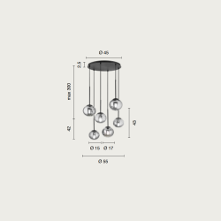 PAKABINAMAS ŠVIESTUVAS JEWEL 6 D55 AUKSO SPALVOS kaina