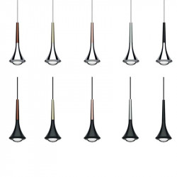 PAKABINAMAS LED ŠVIESTUVAS RAIN 7W CHROMO SPALVOS kaina