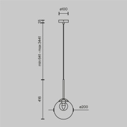 PAKABINAMAS ŠVIESTUVAS BASIC FORM D20 AUKSO SPALVOS | SKAIDRUS pristatymas