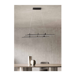 PAKABINAMAS LED ŠVIESTUVAS MOVIDA 114W JUODAS DIM kaina