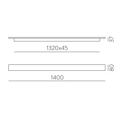 SIENINIS LED ŠVIESTUVAS FOSCA 43W L140 JUODAS pristatymas